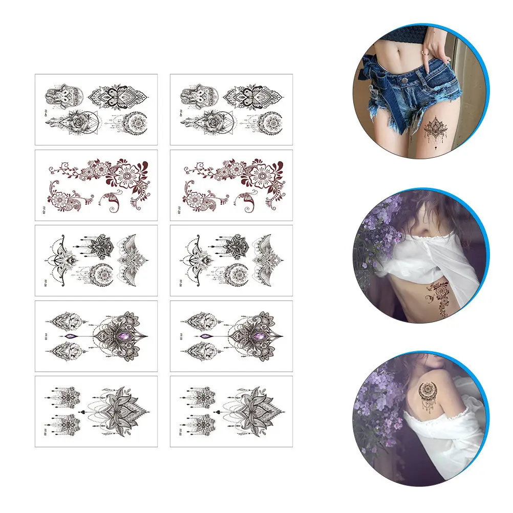 10 Sheets Tattoos for Temporary Wedding Face Stickers Tatoos Waterproof Decorative Piercing
10 Sheets Tattoos for Temporary Wedding Face Stickers Tatoos Waterproof Decorative Piercing