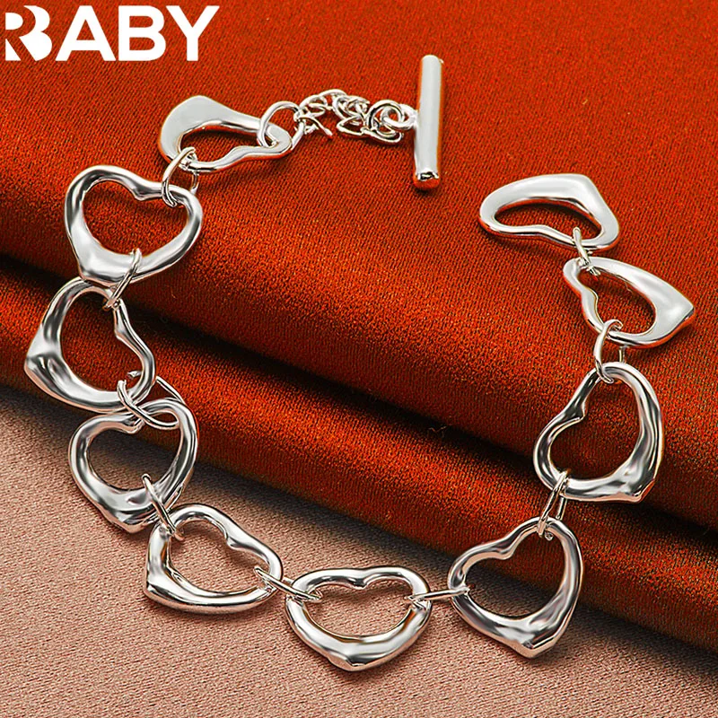 URBABY 925 Sterling Silver Full Hearts Bracelets For Women Wedding Engagement Party Charms Jewelry Fashion Accessories
URBABY 925 Sterling Silver Full Hearts Bracelets For Women Wedding Engagement Party Charms Jewelry Fashion Accessories
