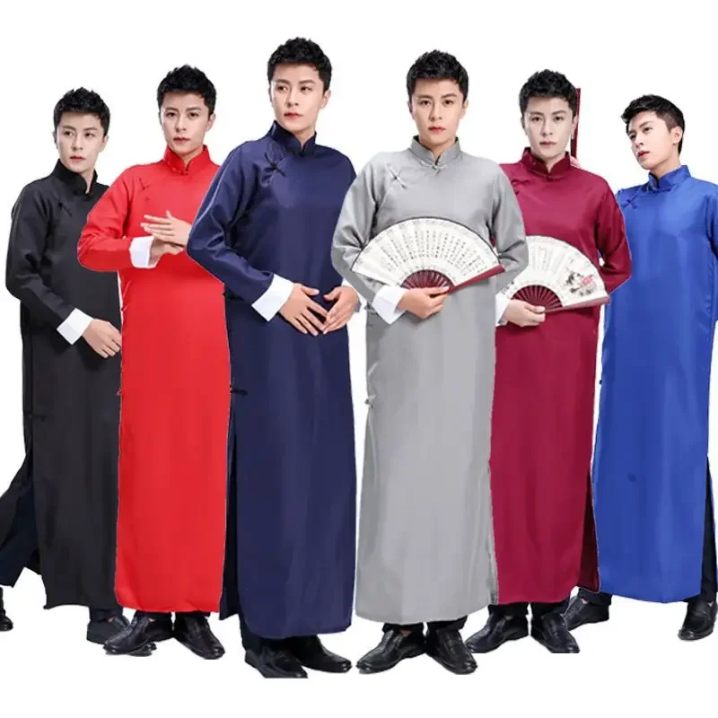 Men's Long Robe Kung Fu Overcoat Vintage Chinese Style Long Robe Child Adult Cross Talk Costumes
Men's Long Robe Kung Fu Overcoat Vintage Chinese Style Long Robe Child Adult Cross Talk Costumes
