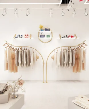 Wall-mounted floor-to-ceiling display hanger on the wall hanging clothes rail women's clothing decoration style shelf display ha
Wall-mounted floor-to-ceiling display hanger on the wall hanging clothes rail women's clothing decoration style shelf display ha