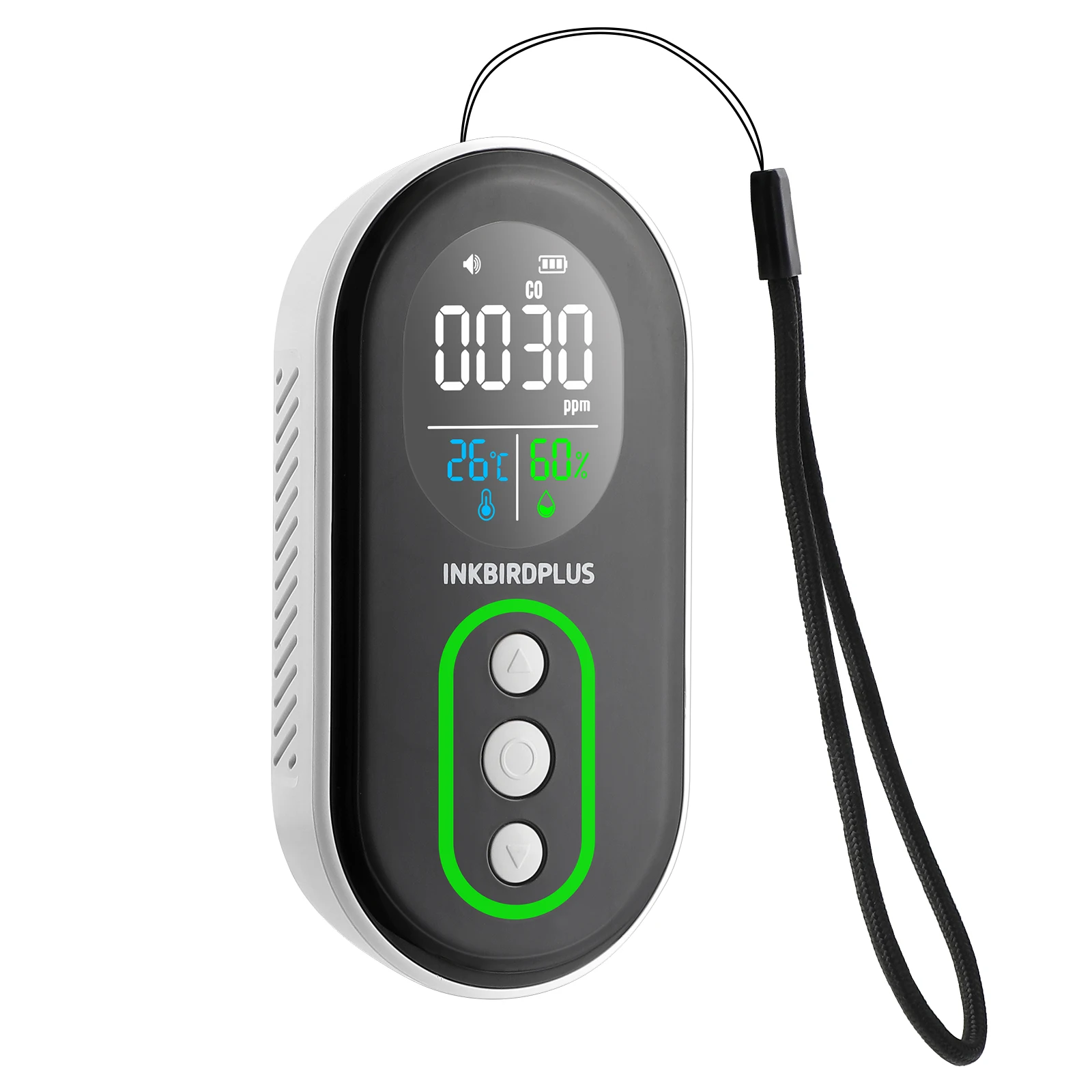 INKBIRD 3-в-1 Портативный детектор угарного газа Монитор качества воздуха в помещении Детектор температуры и влажности CO со звуковой сигнализацией
INKBIRD 3-в-1 Портативный детектор угарного газа Монитор качества воздуха в помещении Детектор температуры и влажности CO со звуковой сигнализацией