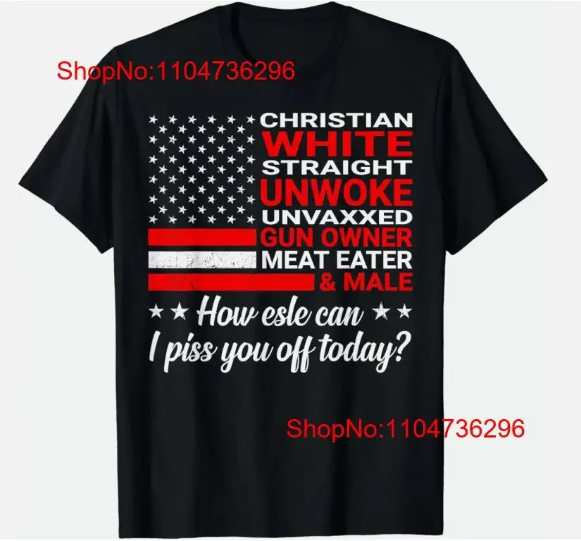 Christian White Straight Unwoke Unvaxxed Gun Owner T Shirt Black Color vintage Washed Top For Everyday Wear Versatile Soft
Christian White Straight Unwoke Unvaxxed Gun Owner T Shirt Black Color vintage Washed Top For Everyday Wear Versatile Soft