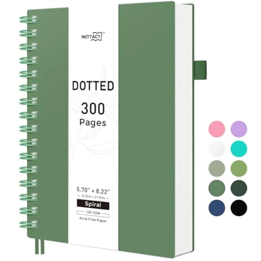 Journal Notebook, 300 Pages, A5 Medium Size 5.7'' × 8.2'',100 GSM Thick Paper, Flexible Plastic Cover, Spiral-bound, for Journa
Journal Notebook, 300 Pages, A5 Medium Size 5.7'' × 8.2'',100 GSM Thick Paper, Flexible Plastic Cover, Spiral-bound, for Journa