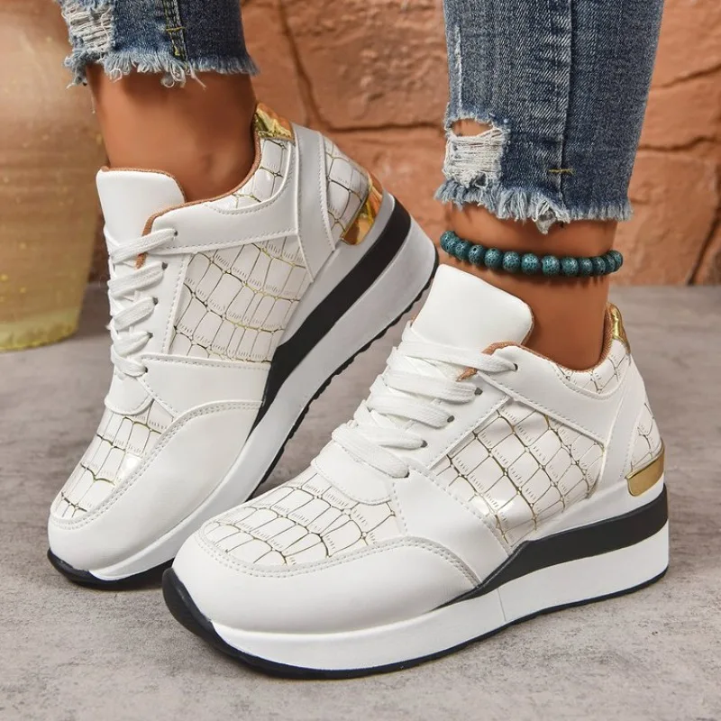 Womens Spring New Fashion Lace-up Thick-soled Sports Shoes Trendy Low-top Casual Shoes New Flat-soled Vulcanized Shoes for Women
Womens Spring New Fashion Lace-up Thick-soled Sports Shoes Trendy Low-top Casual Shoes New Flat-soled Vulcanized Shoes for Women