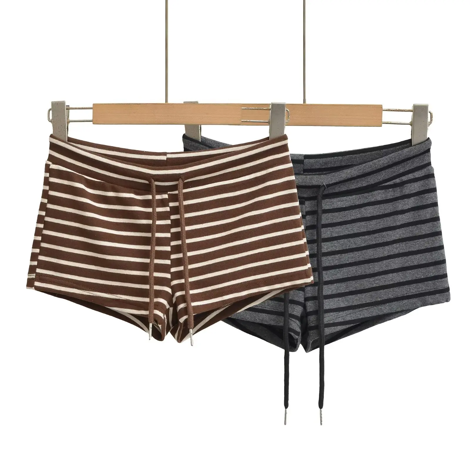 Low-Waist Retro Striped Bodycon Shorts Women's Pure Desire Belly-Baring Drawstring Leg-Lengthening Hot Pants Shorts
Low-Waist Retro Striped Bodycon Shorts Women's Pure Desire Belly-Baring Drawstring Leg-Lengthening Hot Pants Shorts