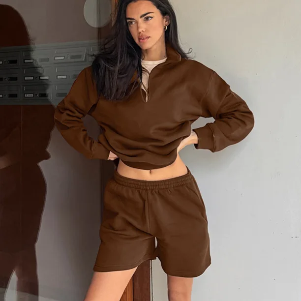 Винтажный осенний женский комплект из 2 предметов, пуловер с воротником-поло и полумолнией, толстовка для женщин, повседневные женские брюки с эластичной резинкой на талии
Винтажный осенний женский комплект из 2 предметов, пуловер с воротником-поло и полумолнией, толстовка для женщин, повседневные женские брюки с эластичной резинкой на талии