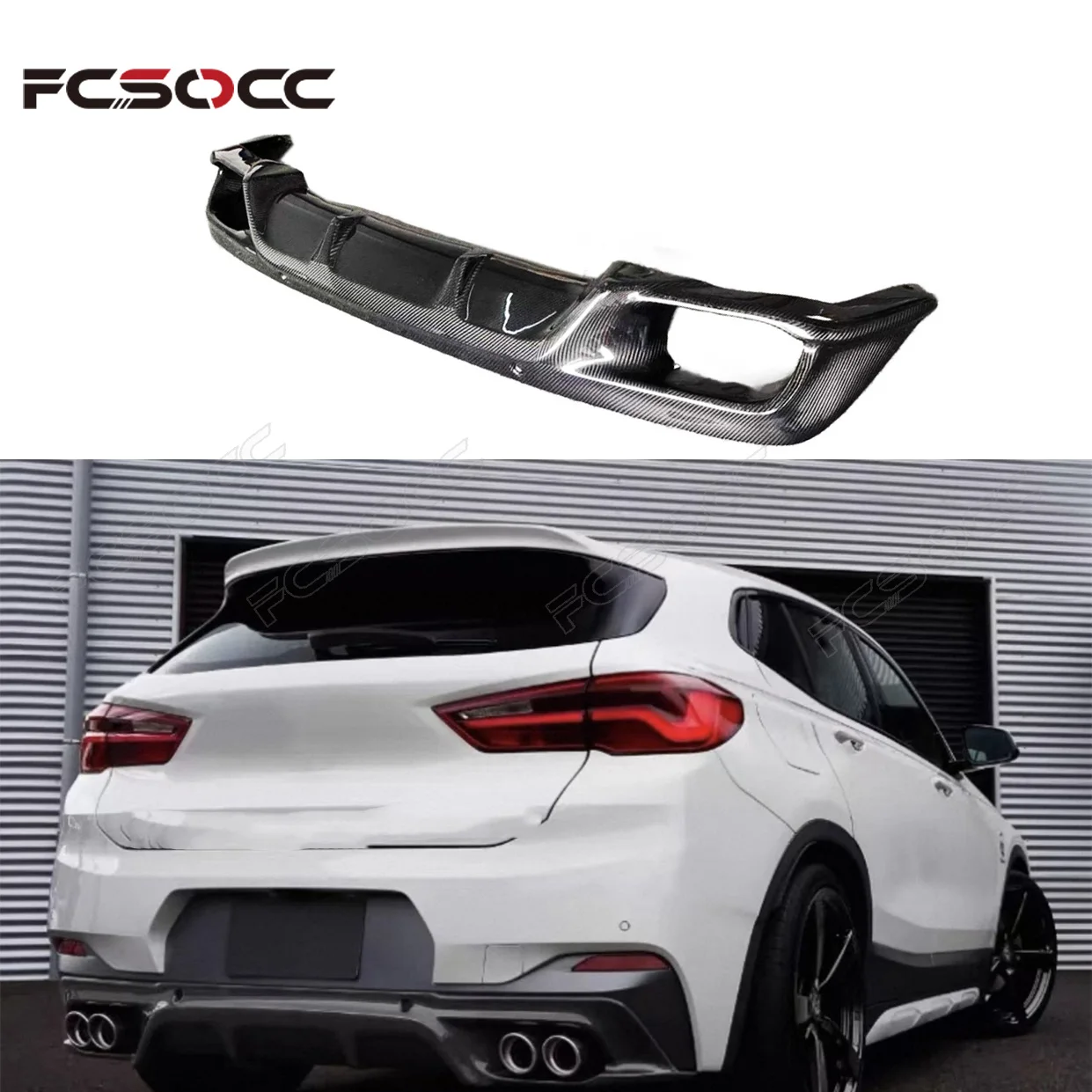 For BMW X2 F39 Real Carbon Fiber Car Rear Bumper Lip Diffuser Splitters Spoiler Back Car Accessories Body Kit
For BMW X2 F39 Real Carbon Fiber Car Rear Bumper Lip Diffuser Splitters Spoiler Back Car Accessories Body Kit