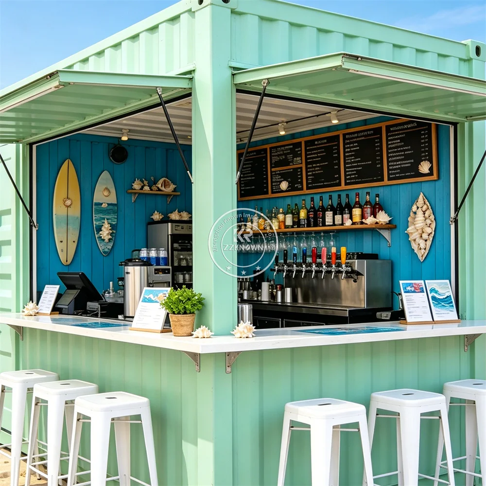 Customized Mobile Container Food Truck Coffee Juice Bubble Tea Tea Kiosk Outdoor Kitchen Trailer Prefab Container Coffee Shop
Customized Mobile Container Food Truck Coffee Juice Bubble Tea Tea Kiosk Outdoor Kitchen Trailer Prefab Container Coffee Shop
