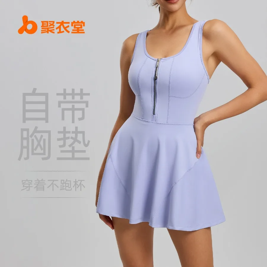 【New style】Juyitang zipper onepiece dress for women's anti-exposure base outdoor running fitness dress
【New style】Juyitang zipper onepiece dress for women's anti-exposure base outdoor running fitness dress