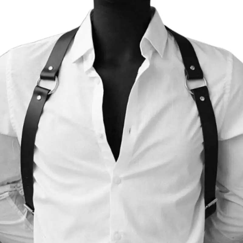 Men Adjustable Faux Leather Body Chest Harness Suspender Belt with Bucles O-Ring DropShipping
Men Adjustable Faux Leather Body Chest Harness Suspender Belt with Bucles O-Ring DropShipping