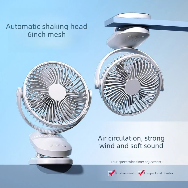 USB Clip Fan Auto Oscillating Quiet Desk Fan for Office Dorm Bed Stroller with 7 Blades Long Battery Life Air Conditioning Fan
USB Clip Fan Auto Oscillating Quiet Desk Fan for Office Dorm Bed Stroller with 7 Blades Long Battery Life Air Conditioning Fan