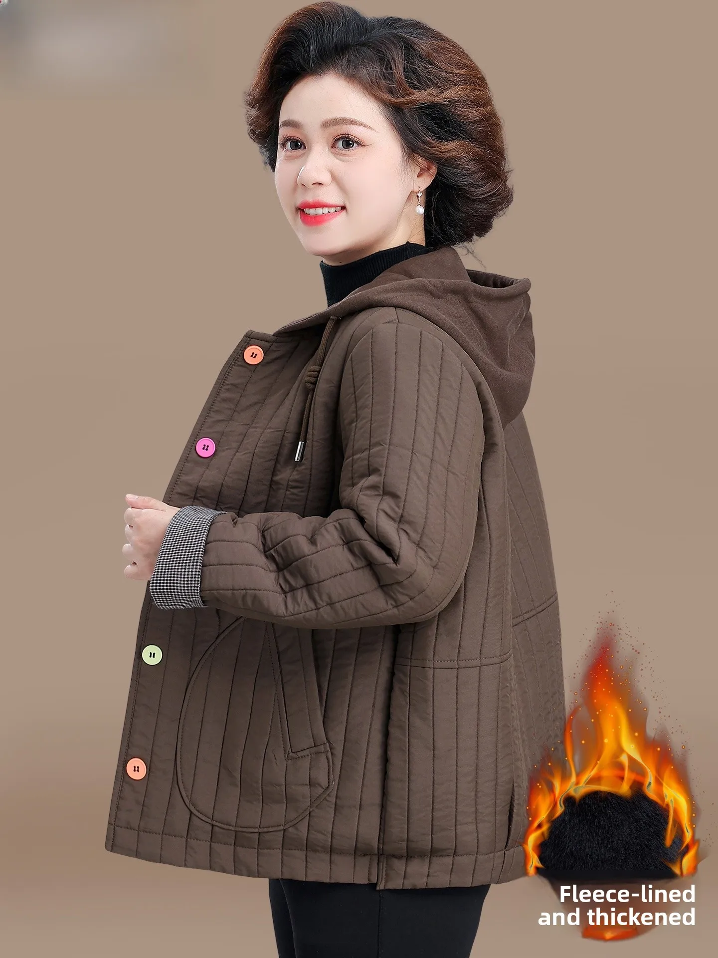 Thiened Fce Winter Jaet for Women Warm Cotton Coat Stand Version Faionable Multi-ket Design Polyester Fiber
Thiened Fce Winter Jaet for Women Warm Cotton Coat Stand Version Faionable Multi-ket Design Polyester Fiber