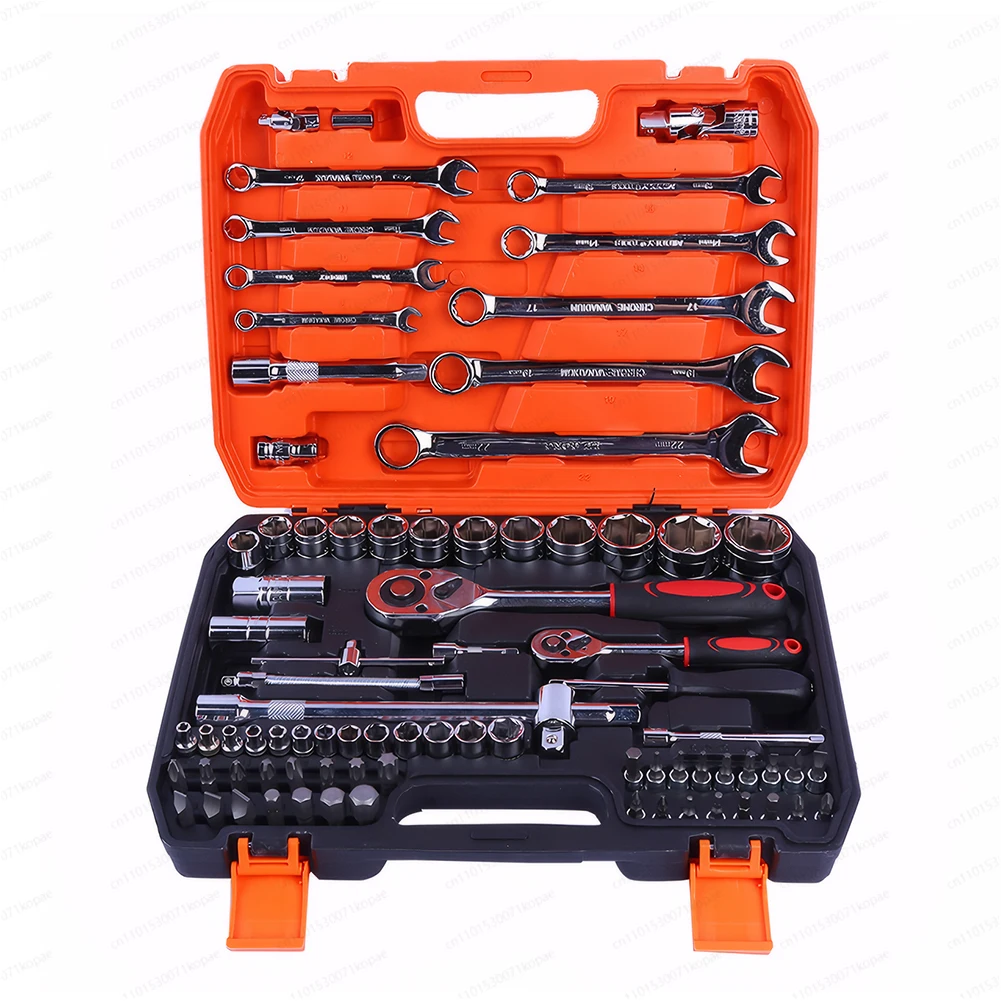 82 PCS Socket Wrench Set Ratchet Wrench SEt 1/4 &1/2inch Socket Mechanic Tool SeT with Case Tool Box Kit Auto Repair Tool
82 PCS Socket Wrench Set Ratchet Wrench SEt 1/4 &1/2inch Socket Mechanic Tool SeT with Case Tool Box Kit Auto Repair Tool