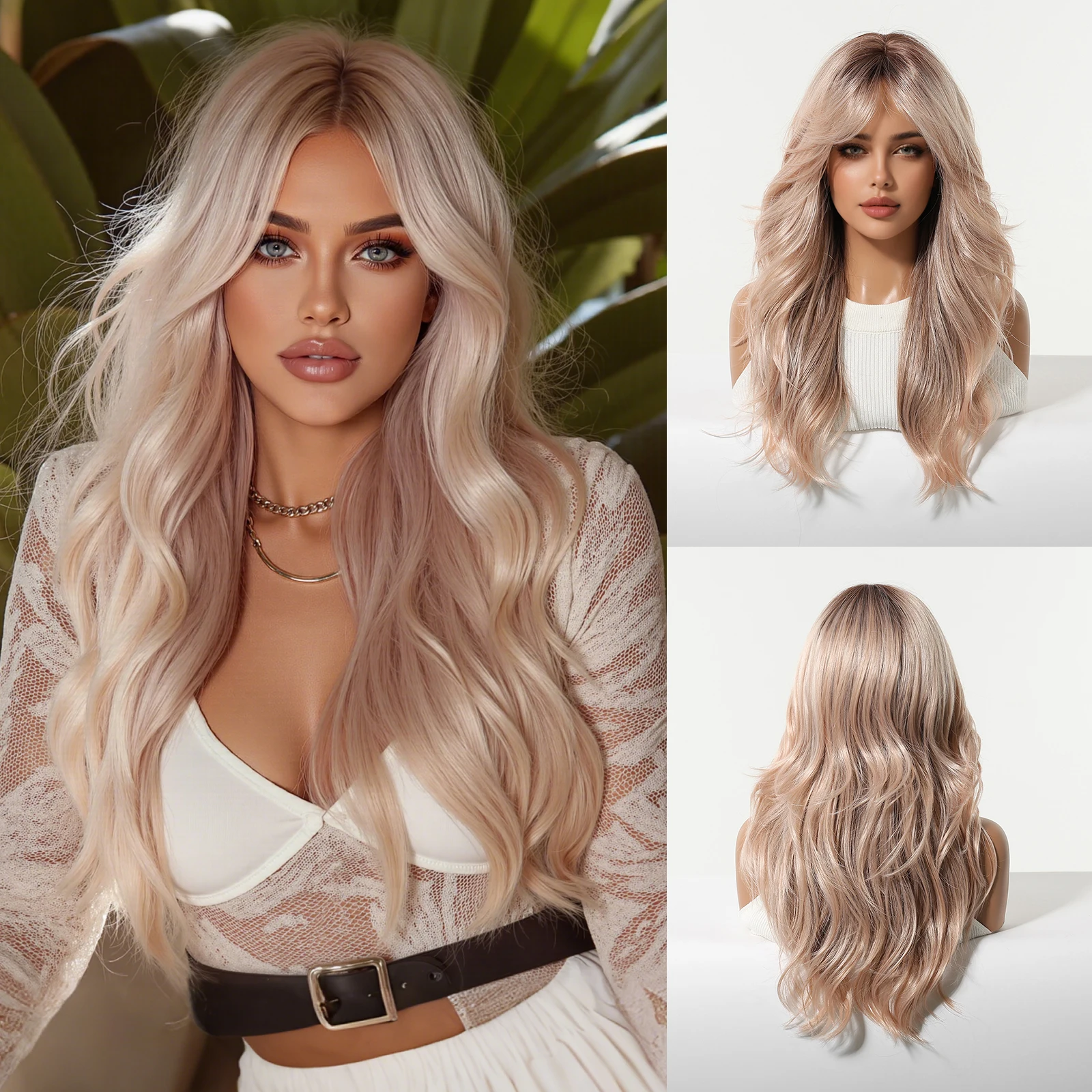 Allbell Magique Pink Blonde Gradient Long Wavy Wigs Natural Volume for Women Daily Fashion Party Heat Resistant Wig
Allbell Magique Pink Blonde Gradient Long Wavy Wigs Natural Volume for Women Daily Fashion Party Heat Resistant Wig