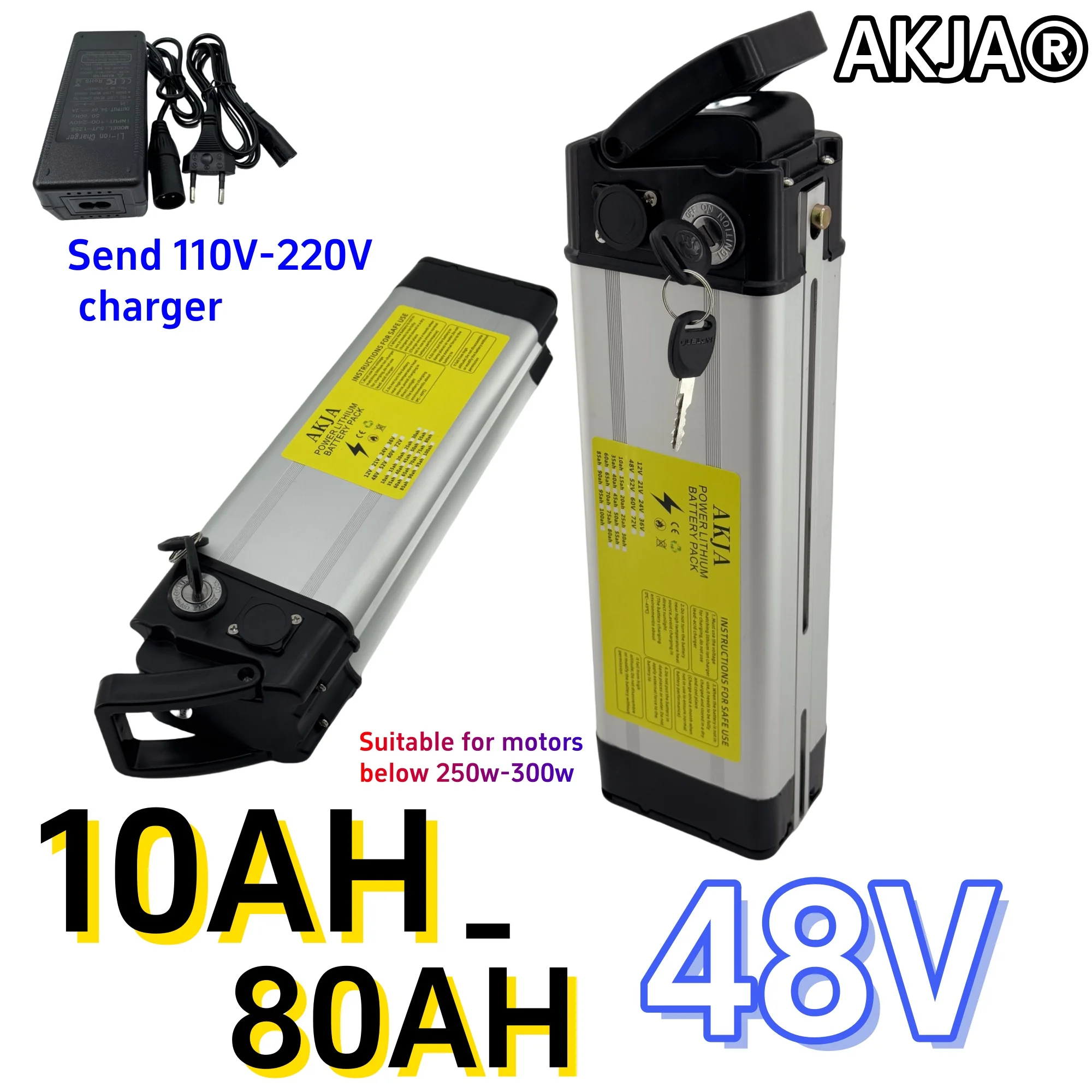 Air fast transportation 48V50AH 18650 high-capacity lithium battery pack Suitable for Silver Fish motors below 500W-3000W
Air fast transportation 48V50AH 18650 high-capacity lithium battery pack Suitable for Silver Fish motors below 500W-3000W