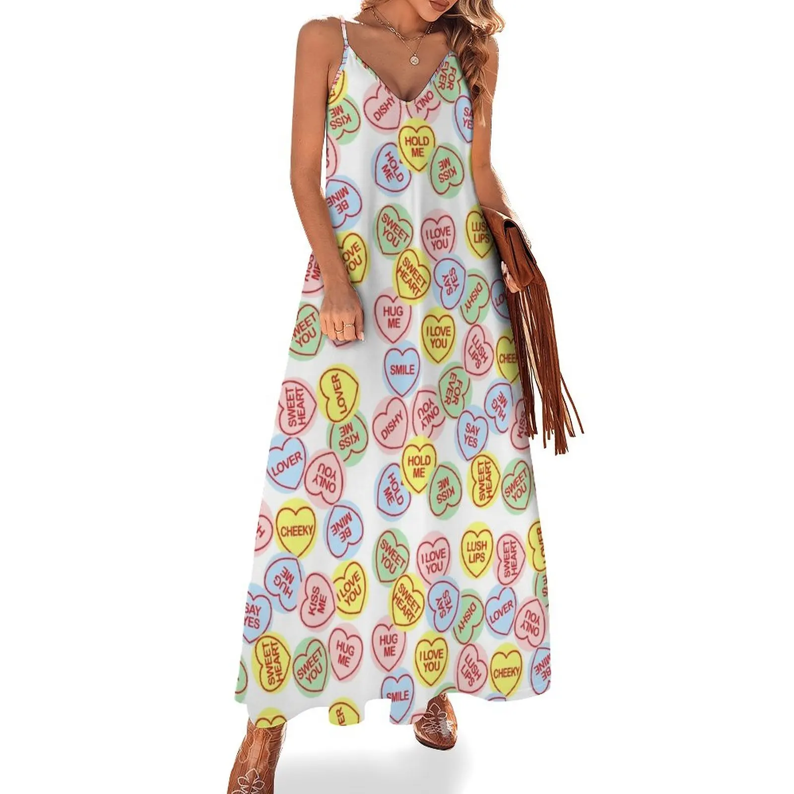 love hearts Sleeveless Long Dress elegant and pretty women's dresses clothes for woman long dresses for women Dress
love hearts Sleeveless Long Dress elegant and pretty women's dresses clothes for woman long dresses for women Dress