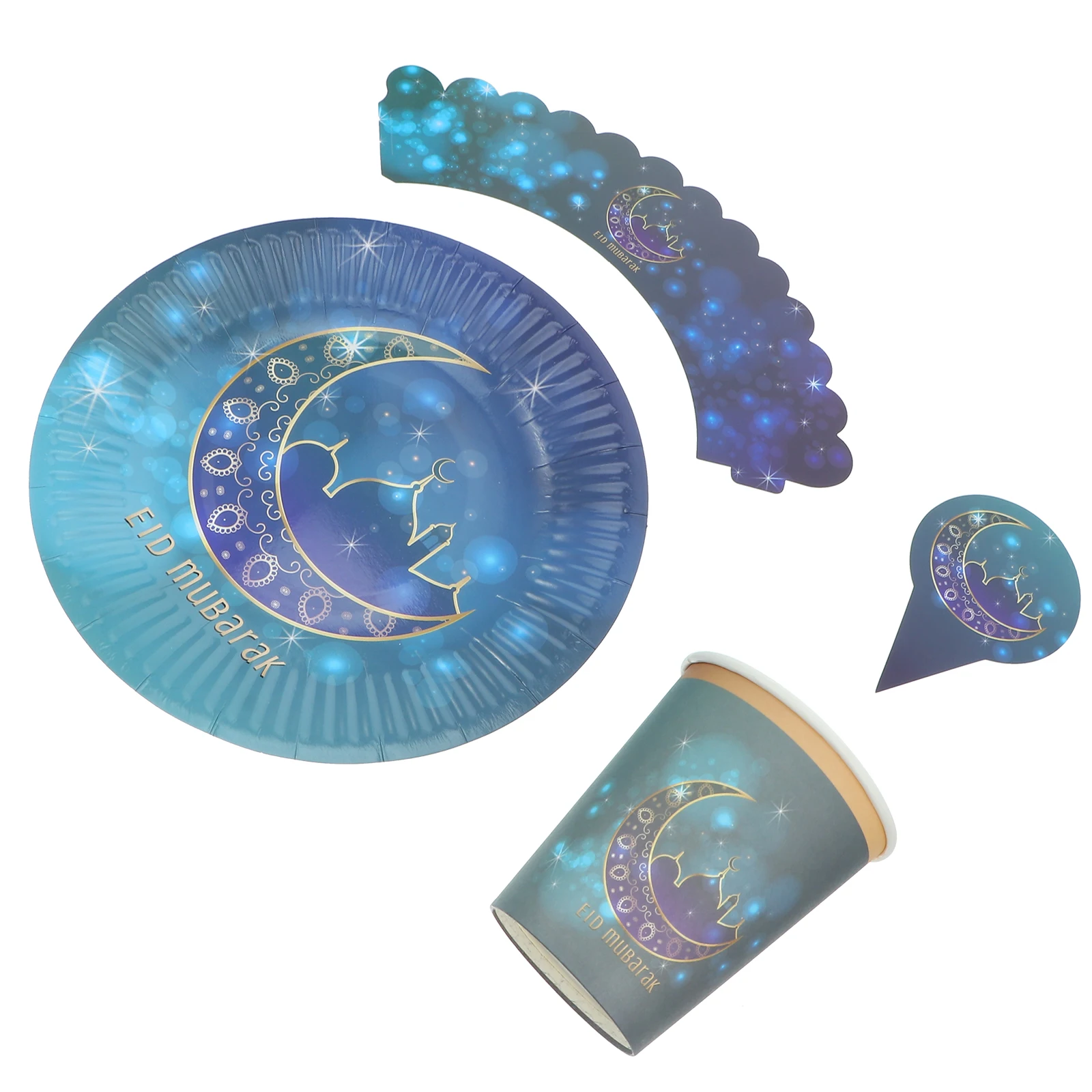 36pcs Cupcake Decoration Set High Quality Ramadan Party Paper Cups Plates Festival Tableware Disposable Kitchen Bar Supplies
36pcs Cupcake Decoration Set High Quality Ramadan Party Paper Cups Plates Festival Tableware Disposable Kitchen Bar Supplies