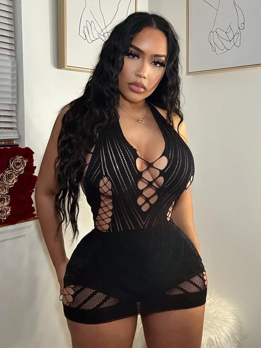 Sexy Female Dress Sleepwear Black Sleeveless Clothes Ladies Summer Fishnet Short Net Skirt Lingerie Women Nightdress
Sexy Female Dress Sleepwear Black Sleeveless Clothes Ladies Summer Fishnet Short Net Skirt Lingerie Women Nightdress