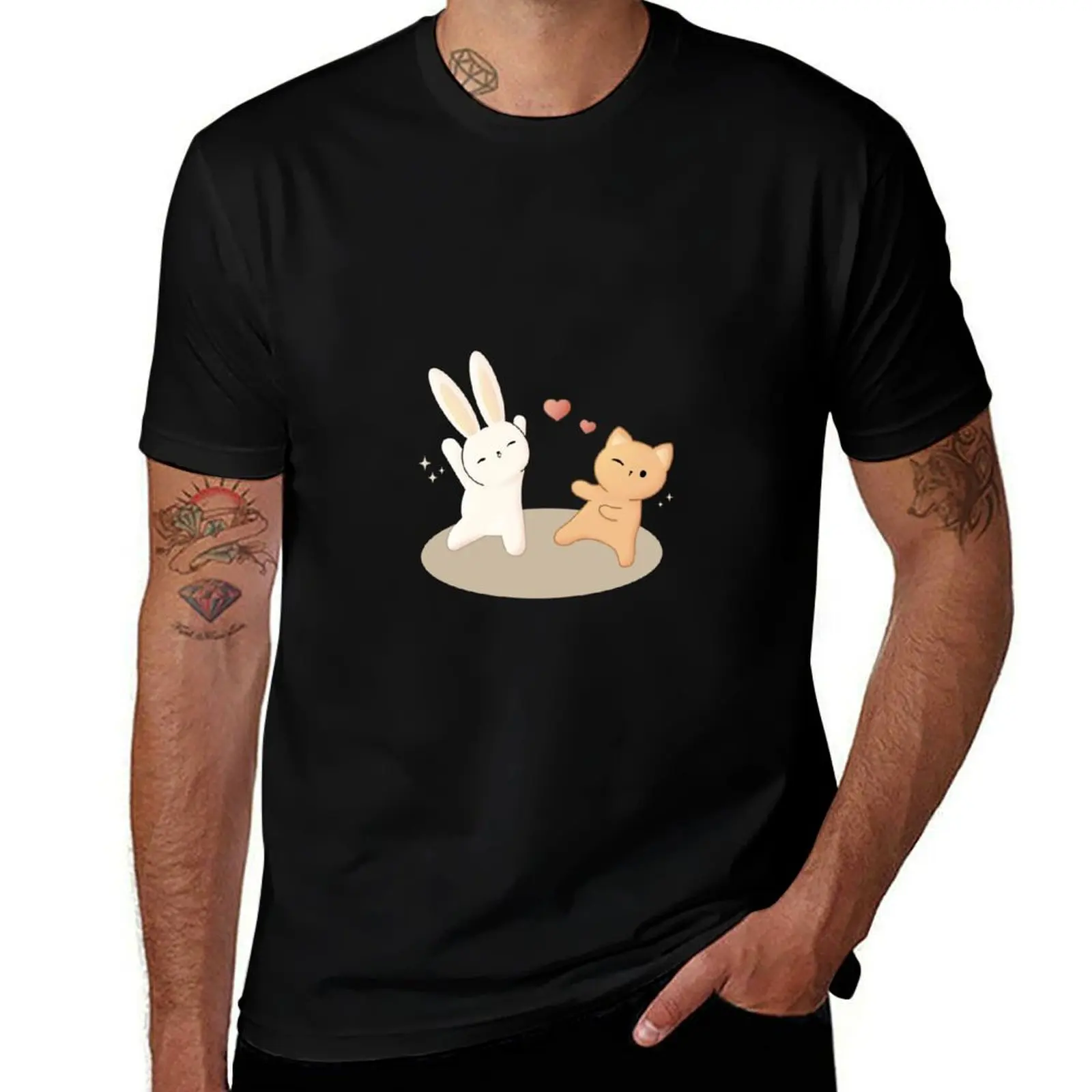 Cat and rabbit love T-Shirt summer shirt designer shirts baggy shirts T-shirts man tshirts for men
Cat and rabbit love T-Shirt summer shirt designer shirts baggy shirts T-shirts man tshirts for men