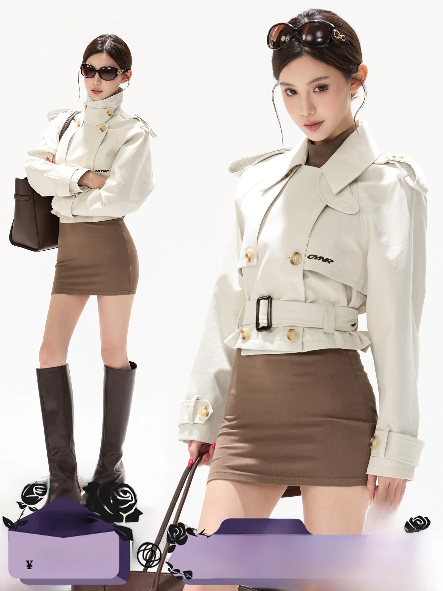 CYNR Original Design Hampton ort Sle Women's Jaet Waist-Cinching Cotton Blend Outerwear with Buttons Briti Sle
CYNR Original Design Hampton ort Sle Women's Jaet Waist-Cinching Cotton Blend Outerwear with Buttons Briti Sle