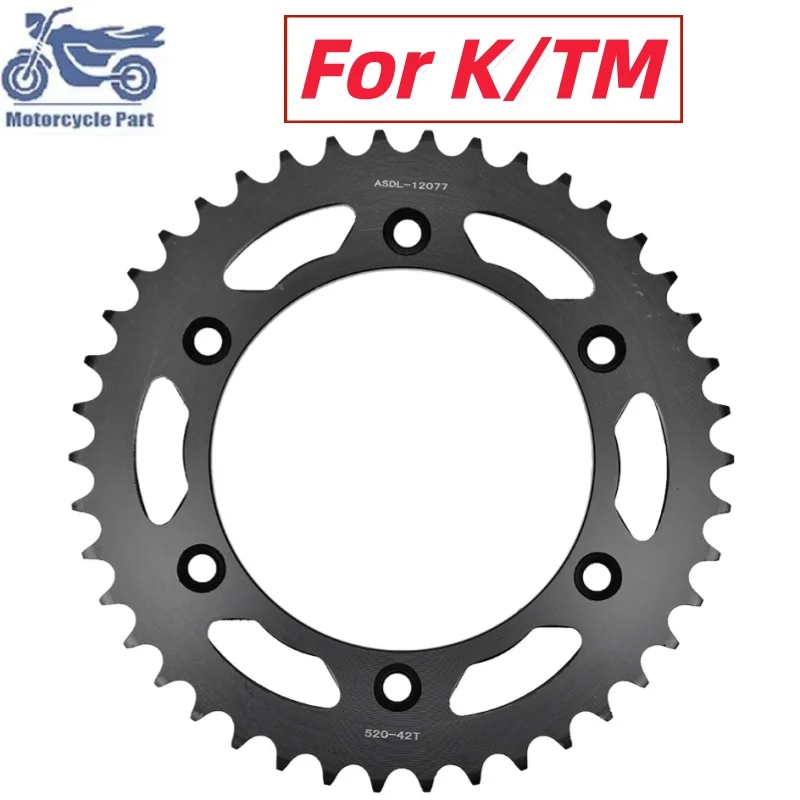 520-42T Motorcycle Rear Sprocket For K/TM 125EXC 125 EXC EXE MXC SXS Super 2000-2011 640 LC4 690 Rally SMC R 890 SMT 990 Du/ke
520-42T Motorcycle Rear Sprocket For K/TM 125EXC 125 EXC EXE MXC SXS Super 2000-2011 640 LC4 690 Rally SMC R 890 SMT 990 Du/ke