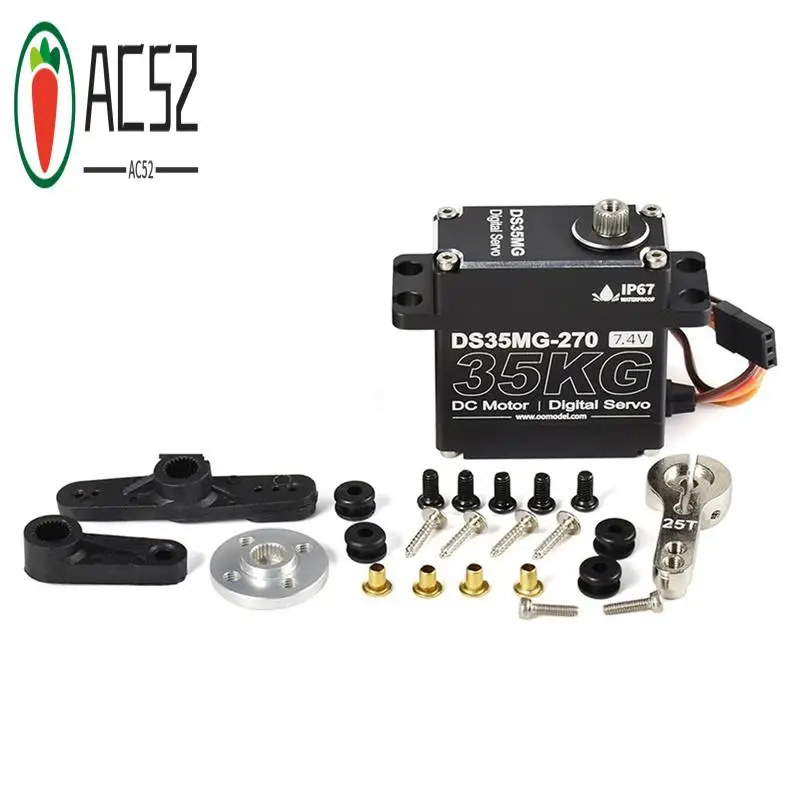 AC52-35KG RC Servo Motor Waterproof Digital Servo High Torque Metal Gear Servo For RC Car Robot Mechanical Arms
AC52-35KG RC Servo Motor Waterproof Digital Servo High Torque Metal Gear Servo For RC Car Robot Mechanical Arms