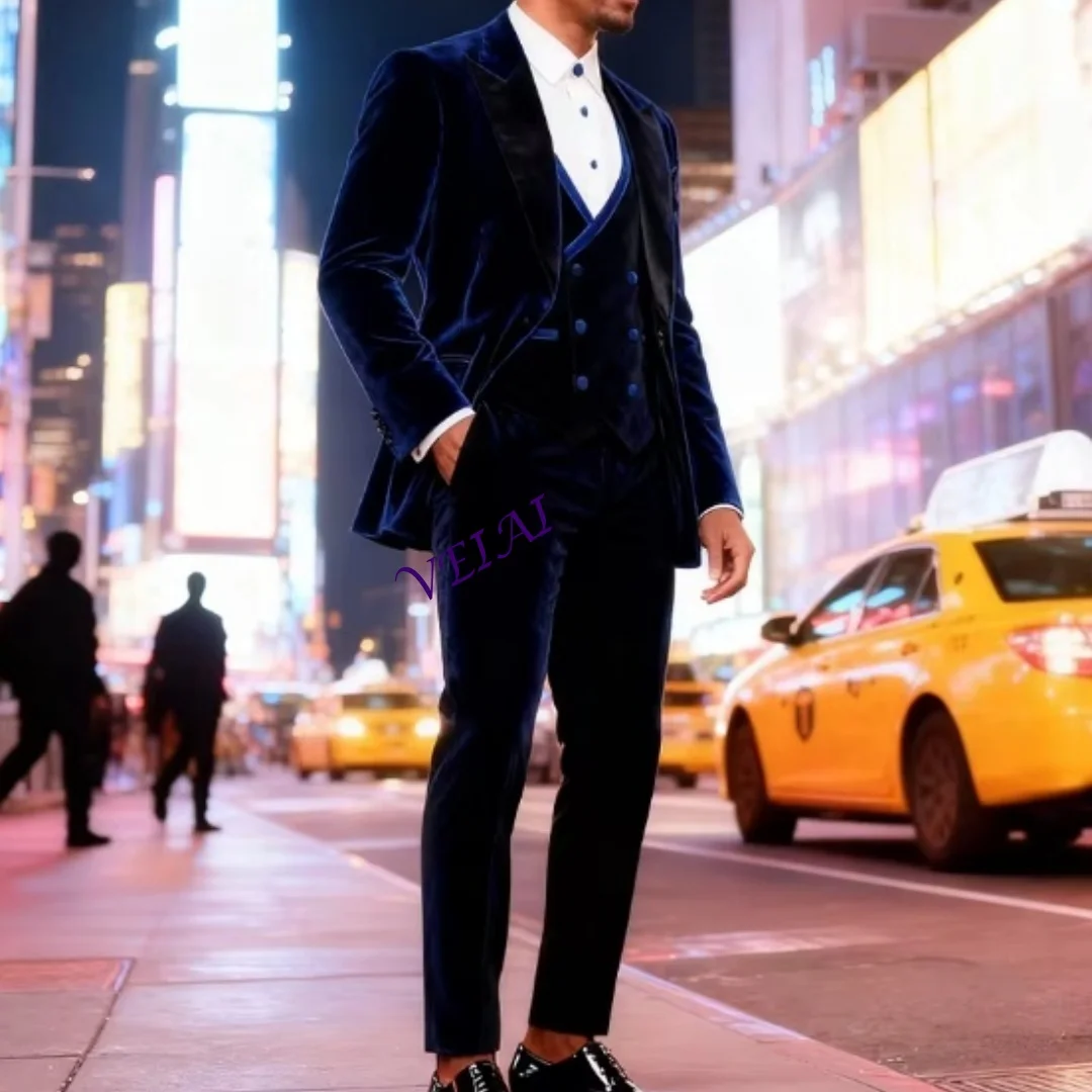 Customized Royal Blue 3 Piece Men's Wedding Suits Casual Groomsmen Bridegroom Tuxedo Blazer Jacket Vest Pants Set for Homme
Customized Royal Blue 3 Piece Men's Wedding Suits Casual Groomsmen Bridegroom Tuxedo Blazer Jacket Vest Pants Set for Homme