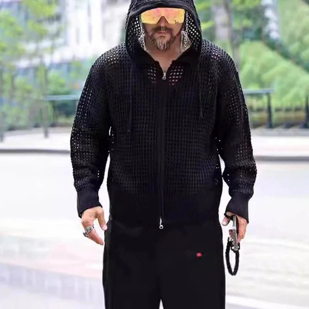 Men's Hooded Hollow Long-Sleeved Jacket American Retro Fashion Trend Loose Breathable Niche Spring And Autumn New Men's Tops
Men's Hooded Hollow Long-Sleeved Jacket American Retro Fashion Trend Loose Breathable Niche Spring And Autumn New Men's Tops