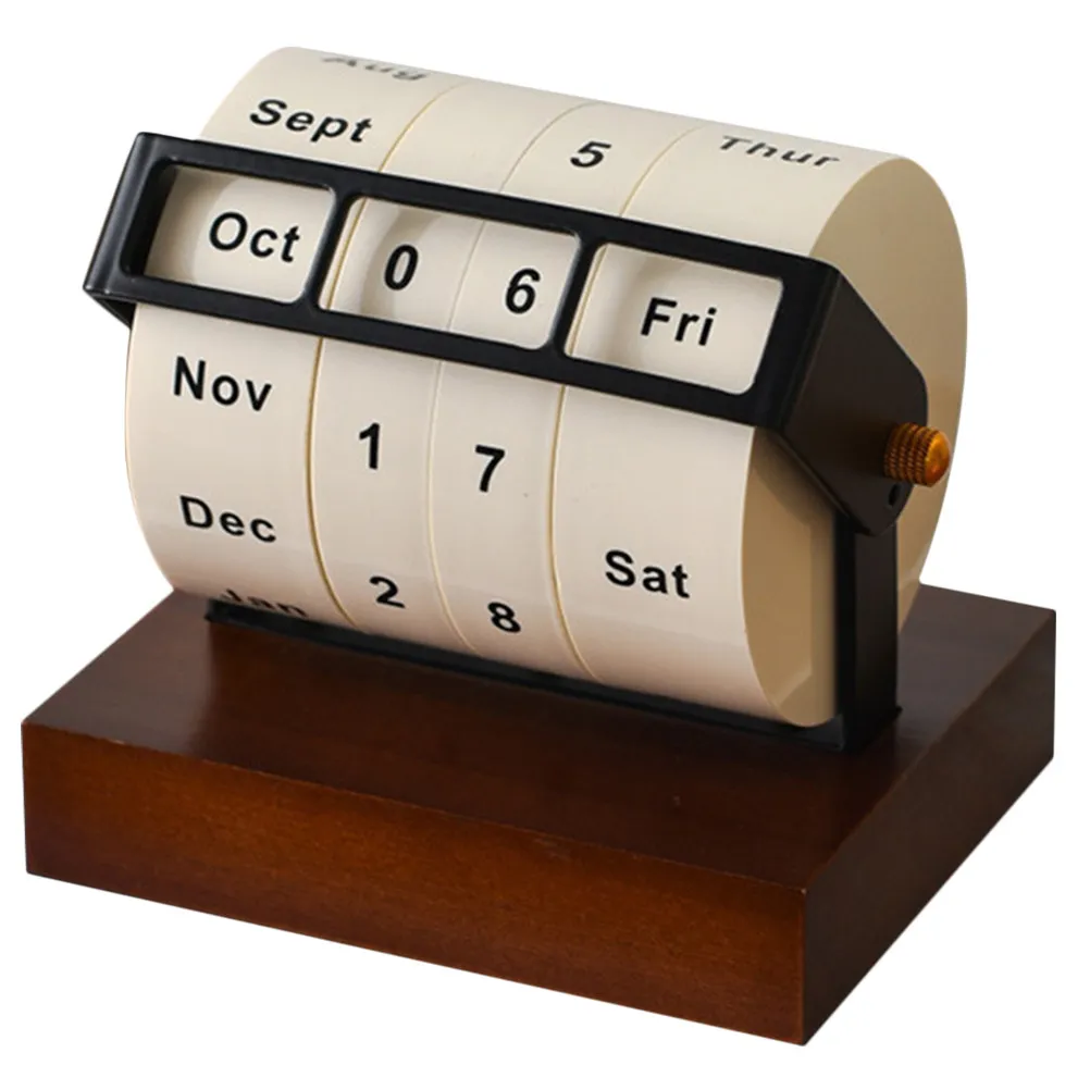 Rotary Perpetual Calendar Wooden Desktop Metal Engraved Standing Daily Date Display Office Home Study Decor Anniversary Gift
Rotary Perpetual Calendar Wooden Desktop Metal Engraved Standing Daily Date Display Office Home Study Decor Anniversary Gift