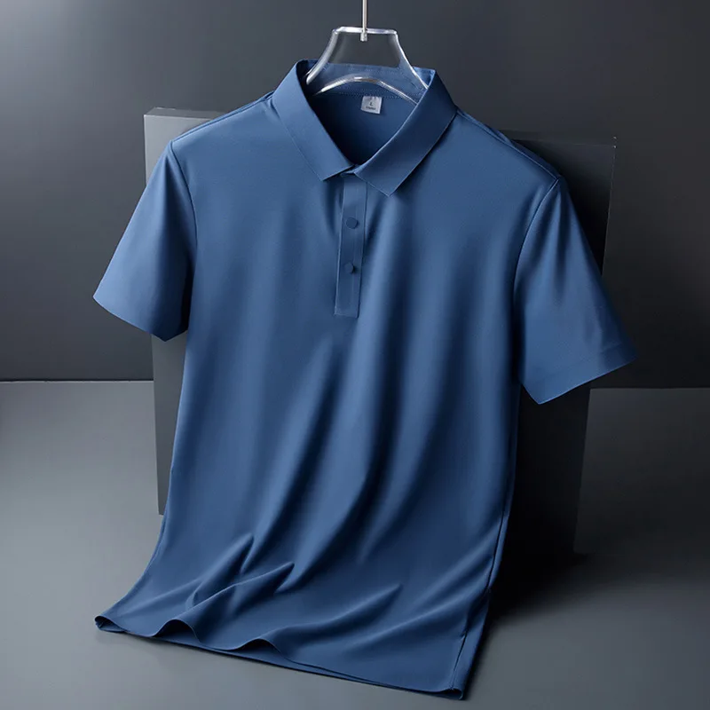 Summer Business Casual Men's Ice Silk Seamless Polo Shirt High Elasticity Non-Iron Thin Turn-Down Collar T-Shirt Short Sleeve
Summer Business Casual Men's Ice Silk Seamless Polo Shirt High Elasticity Non-Iron Thin Turn-Down Collar T-Shirt Short Sleeve
