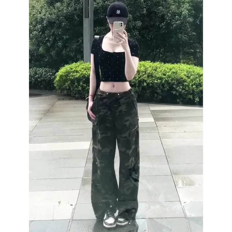 Low Waist Cargo Denim Pants Women Summer 2025 Drawstring Slimming Loose Wide Leg Jeans Casual High Waist Water Washed
Low Waist Cargo Denim Pants Women Summer 2025 Drawstring Slimming Loose Wide Leg Jeans Casual High Waist Water Washed