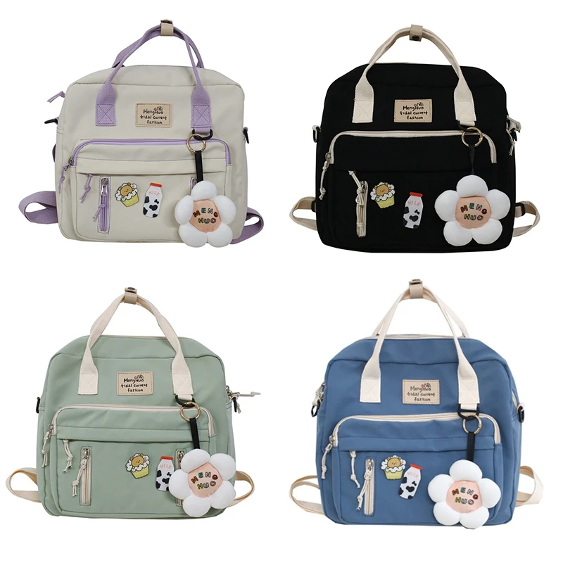 Lovely Multifunctional Backpack Teenage Girl Portable Travel Bag Female Small Schoolbag Badge Women Backpacks
Lovely Multifunctional Backpack Teenage Girl Portable Travel Bag Female Small Schoolbag Badge Women Backpacks
