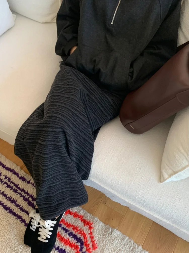 Korean Sle Faionable Simple Personali Dstring Elastic Texture Striped Slim Mid-Length f Skirt for Women Autumn Wi...
Korean Sle Faionable Simple Personali Dstring Elastic Texture Striped Slim Mid-Length f Skirt for Women Autumn Wi...