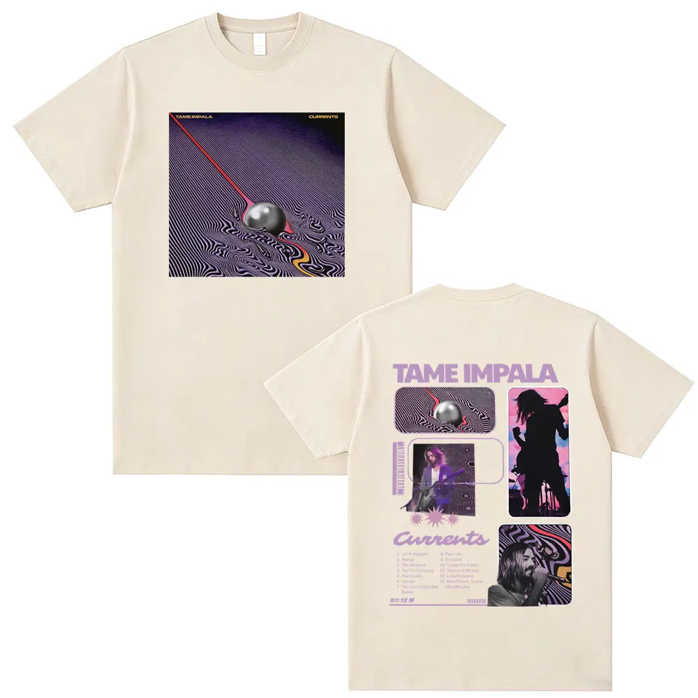 Vintage Pop Rock Band Tame Impala Currents Double Sided Print T Shirt Men Women Clothing Summer Casual Cotton Oversized T-shirts
Vintage Pop Rock Band Tame Impala Currents Double Sided Print T Shirt Men Women Clothing Summer Casual Cotton Oversized T-shirts