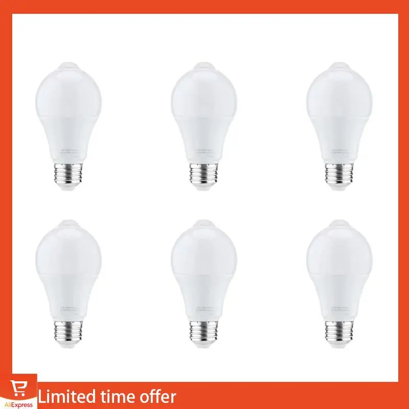 Fresh 6X 12W Motion Sensor Light Bulb,Outdoor/Indoor Movement Activated Security LED Bulb,1000LM,E26/B22,3500K Warm White
Fresh 6X 12W Motion Sensor Light Bulb,Outdoor/Indoor Movement Activated Security LED Bulb,1000LM,E26/B22,3500K Warm White