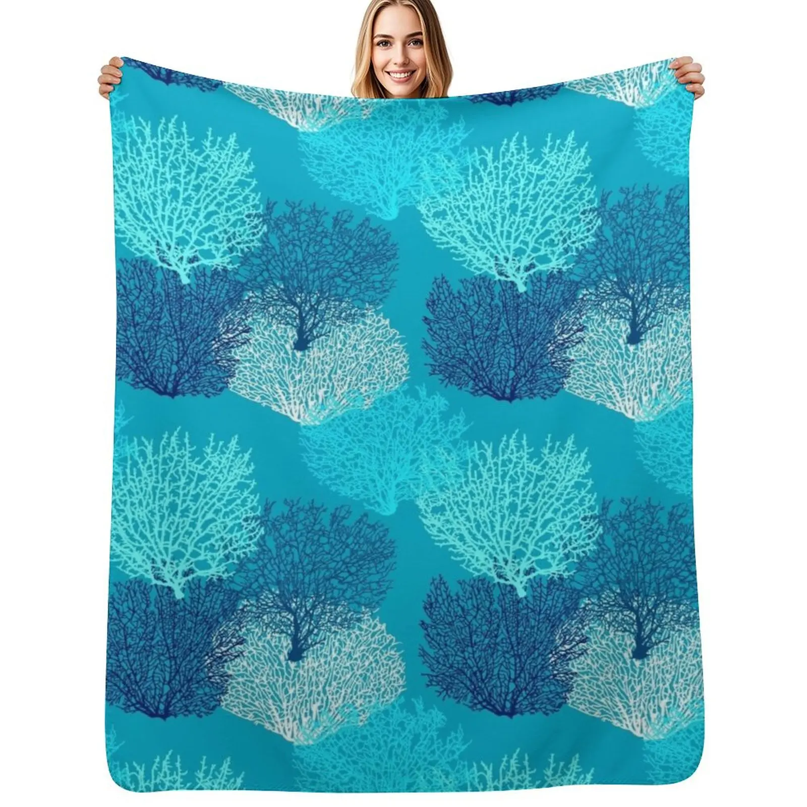 Fan Coral Print, Turquoise, Aqua and Cobalt Blue Throw Blanket Luxury Thicken Decorative Beds Plush Blankets For Baby Blankets
Fan Coral Print, Turquoise, Aqua and Cobalt Blue Throw Blanket Luxury Thicken Decorative Beds Plush Blankets For Baby Blankets