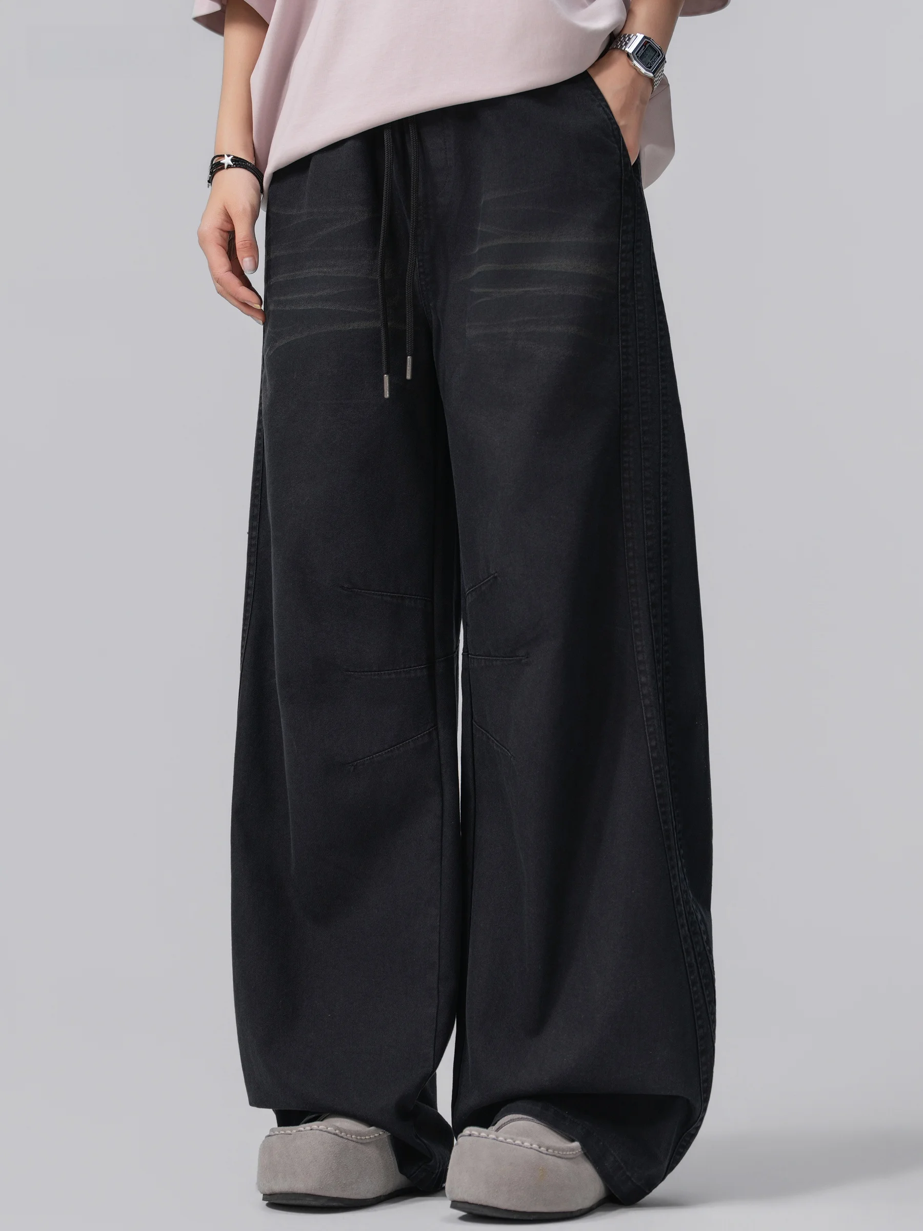 AOGZ American Style Wide Leg Jeans Casual Loose Men's Women's Summer Washed Straight Cut Long Trousers Breathable Comfortable
AOGZ American Style Wide Leg Jeans Casual Loose Men's Women's Summer Washed Straight Cut Long Trousers Breathable Comfortable
