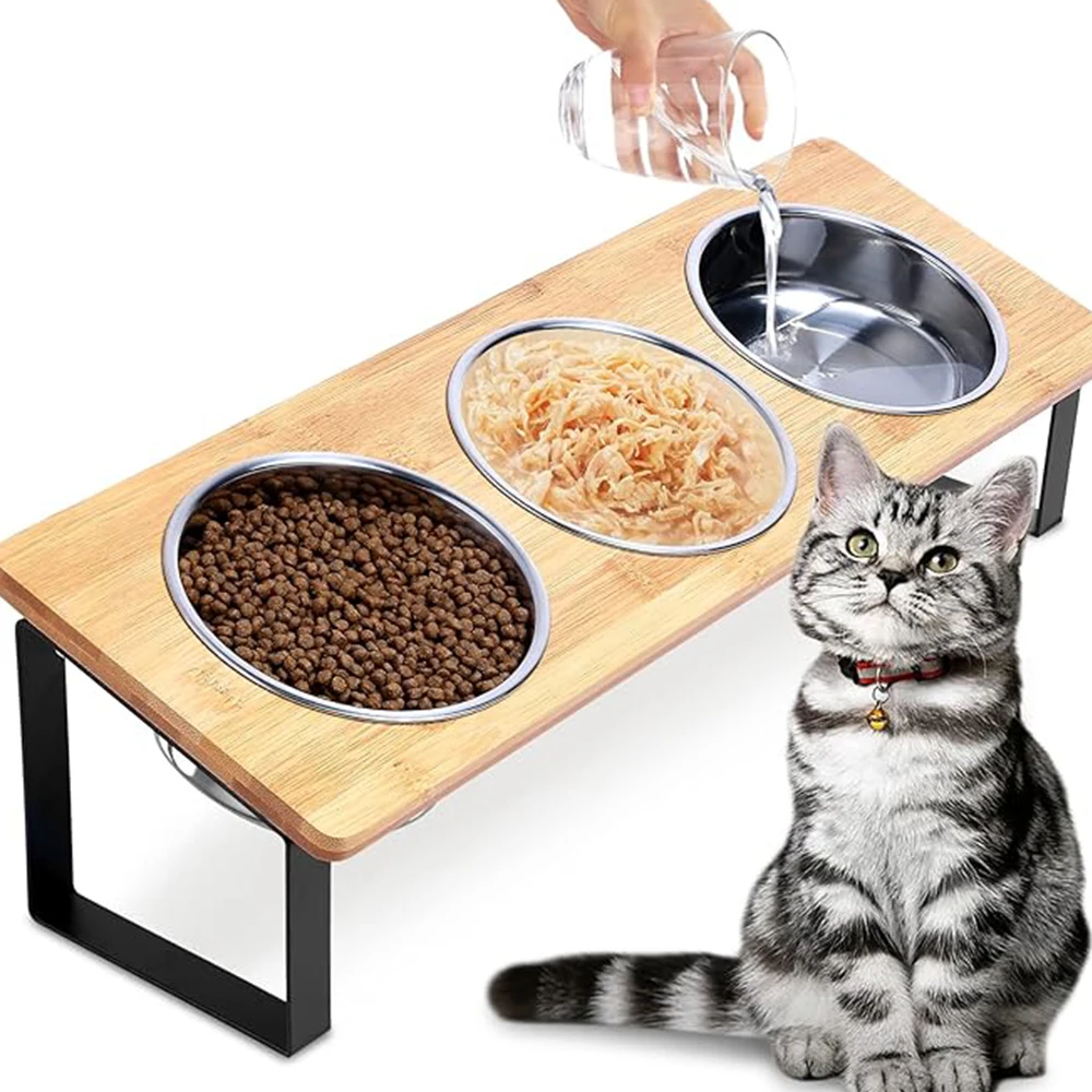 Anti-slip Three Cat Bowls Stainless Steel Indoor Outdoor Feeding Multi-cat Household Modern Cat Feeding Promote Dental Health
Anti-slip Three Cat Bowls Stainless Steel Indoor Outdoor Feeding Multi-cat Household Modern Cat Feeding Promote Dental Health