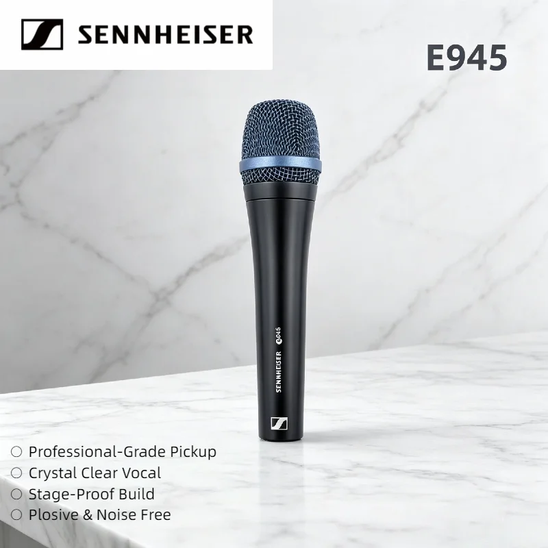 Sennheiser E945 Dual Pack Dynamic Microphones Supercardioid Live Vocals Wired Mic Pro Stage Performer 3PCS Bundl Premium
Sennheiser E945 Dual Pack Dynamic Microphones Supercardioid Live Vocals Wired Mic Pro Stage Performer 3PCS Bundl Premium