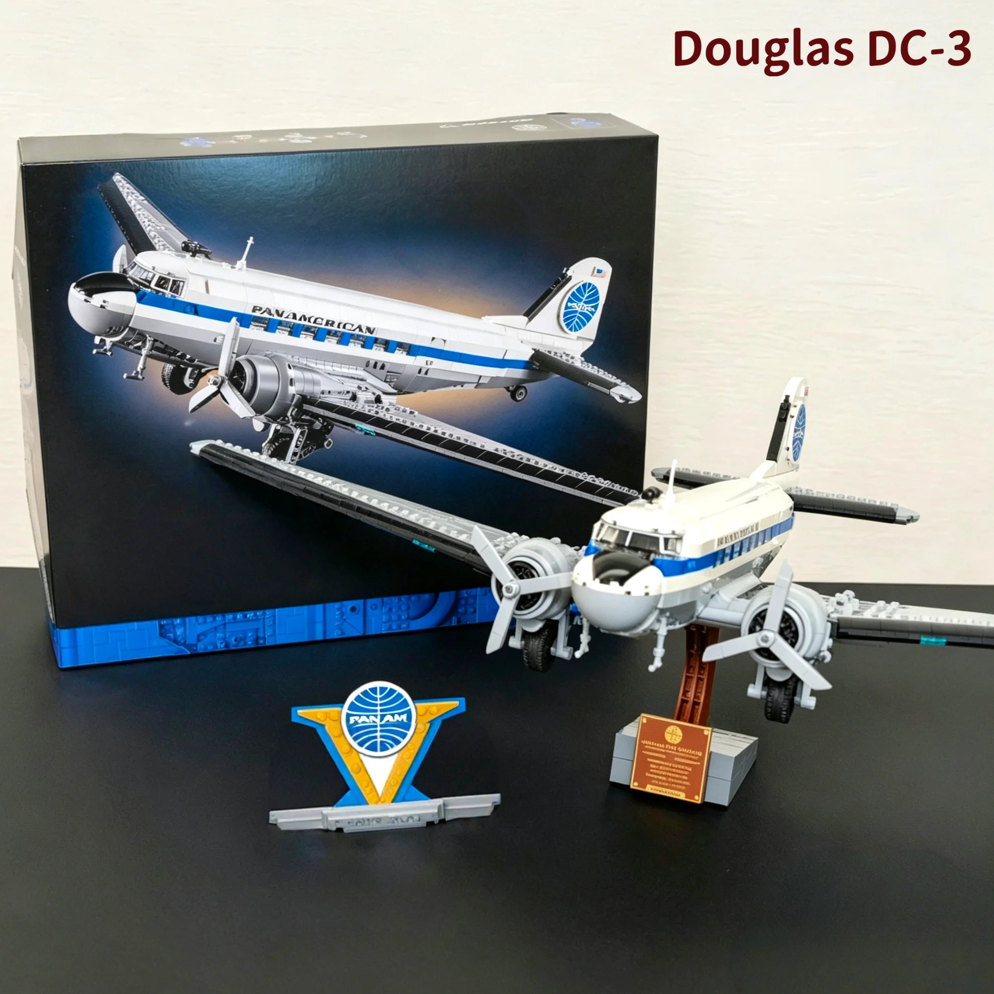 2026 New 1903pcs Aviation Nostalgic Airplane Model 11378 Douglas DC-3 Pan Am Airliner Building Blocks Toy For Birthday Gift
2026 New 1903pcs Aviation Nostalgic Airplane Model 11378 Douglas DC-3 Pan Am Airliner Building Blocks Toy For Birthday Gift