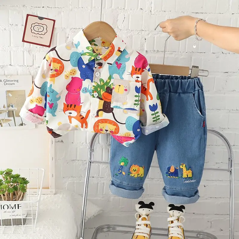 Boys' Baby Shirt Set Autumn 2025 New Fashionable Children's Spring and Autumn Cartoon Shirt Pants Two Piece Set
Boys' Baby Shirt Set Autumn 2025 New Fashionable Children's Spring and Autumn Cartoon Shirt Pants Two Piece Set