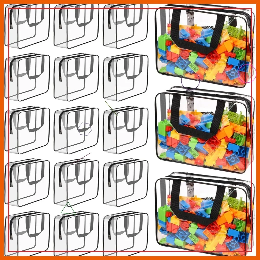 18 больших водонепроницаемых прозрачных сумок для хранения игрушек из ПВХ с этикетками и застежкой-молнией для пазлов, кубиков, книг
18 больших водонепроницаемых прозрачных сумок для хранения игрушек из ПВХ с этикетками и застежкой-молнией для пазлов, кубиков, книг