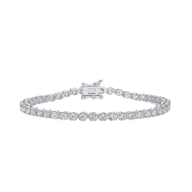 WES single row diamond inlaid bracelet 18K gold PT950 platinum moissani diamond women's gift bracelet fashionable and luxurious
WES single row diamond inlaid bracelet 18K gold PT950 platinum moissani diamond women's gift bracelet fashionable and luxurious