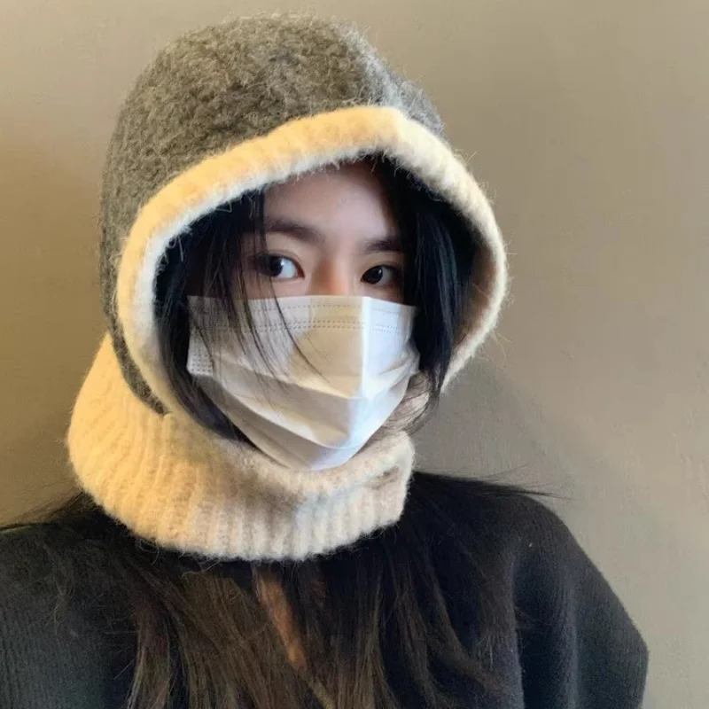 Japanese Style Autumn Winter New Balaclava Hat Warm Hat Scarf Integrated Couple Style Ear Protection Knitted Hat Trendy
Japanese Style Autumn Winter New Balaclava Hat Warm Hat Scarf Integrated Couple Style Ear Protection Knitted Hat Trendy