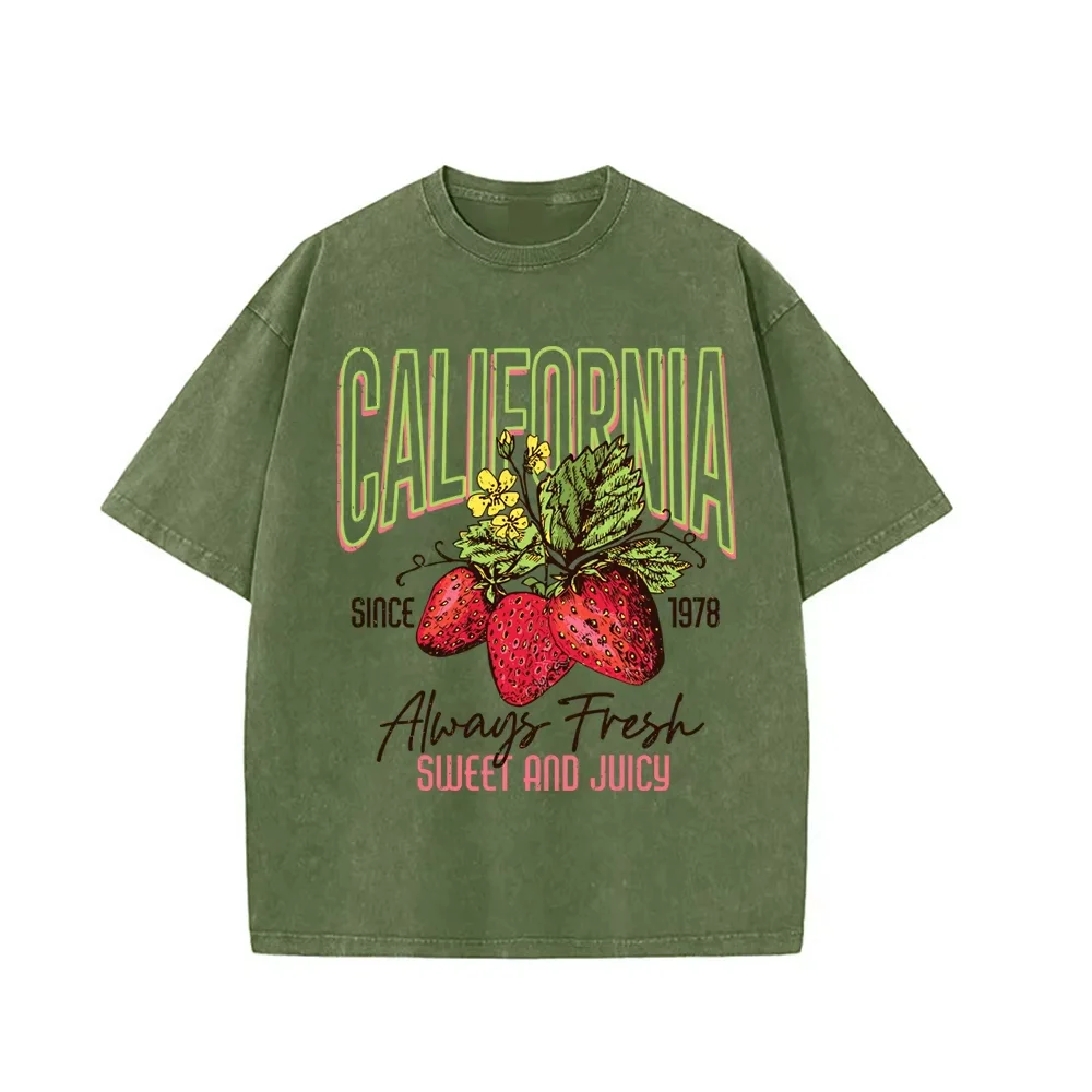 Summer Washed Cotton T-Shirts All-Math Letter Crew Neck Distressed Short Sleeve California Strawberries Print Oversized Tops
Summer Washed Cotton T-Shirts All-Math Letter Crew Neck Distressed Short Sleeve California Strawberries Print Oversized Tops