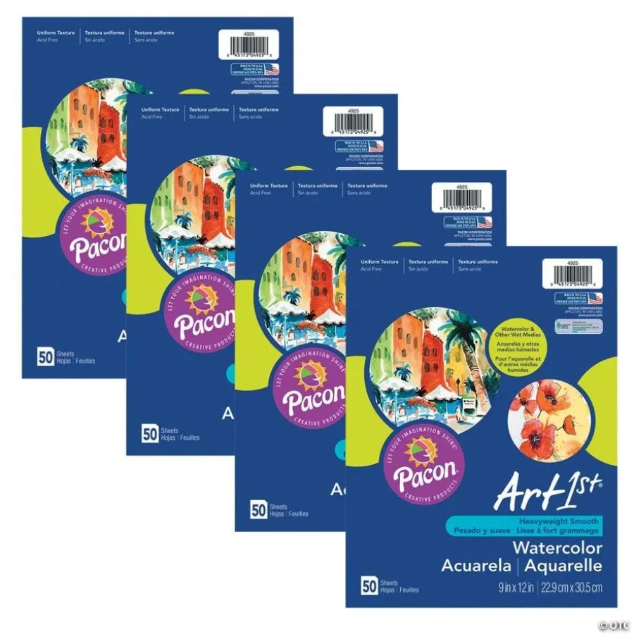 Bulk 200 Pieces Pacon Watercolor Paper
Bulk 200 Pieces Pacon Watercolor Paper