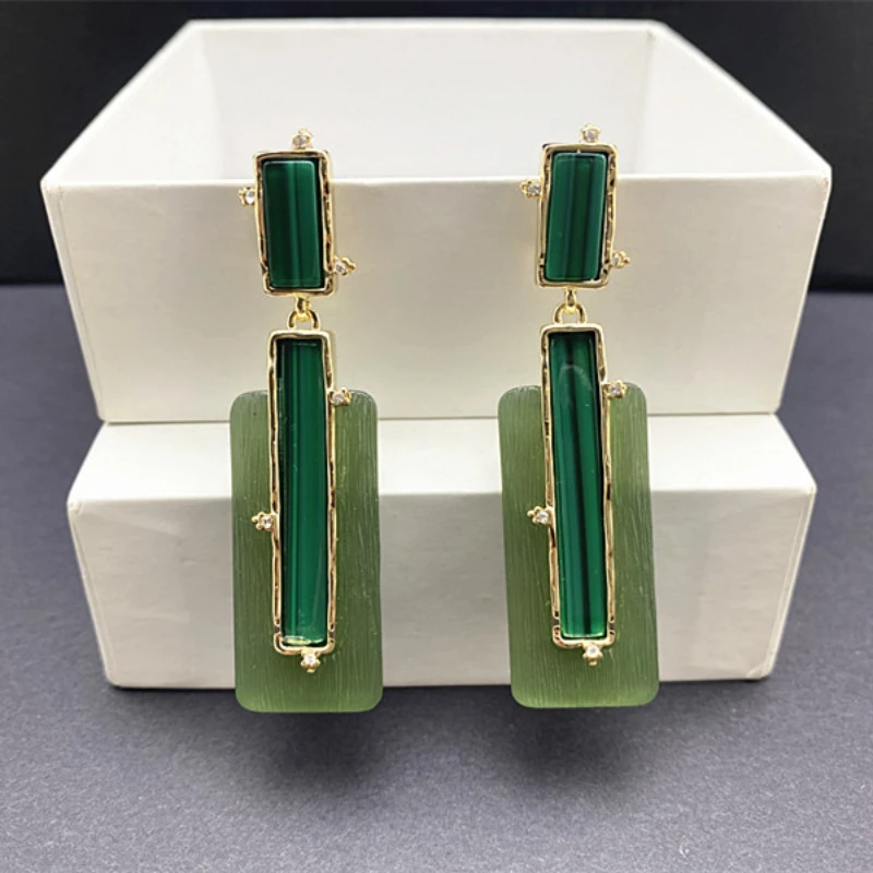 Korean Style Fashion Women Geometric Green Dangle Earrings Set Gifts , Woman Luxury Ear Accessories
Korean Style Fashion Women Geometric Green Dangle Earrings Set Gifts , Woman Luxury Ear Accessories