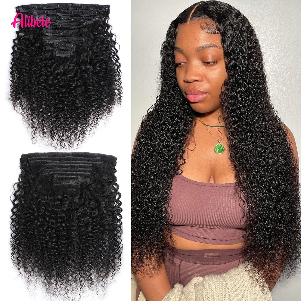 Alibele Kinky Curly Clip Ins Human Hair Full Head Natural Black Brazilian Human Hair Clip In Hair Extensions Wholesale For Women
Alibele Kinky Curly Clip Ins Human Hair Full Head Natural Black Brazilian Human Hair Clip In Hair Extensions Wholesale For Women