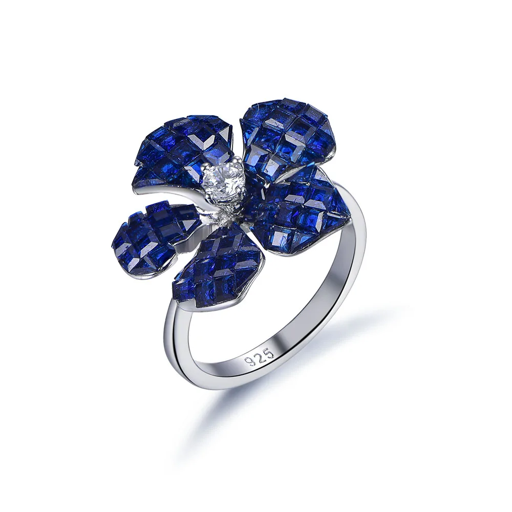 Unique Design S925 Sterling Silver Ring Inlaid Invisible Blue Crystal Flower Charm Jewelry for Women
Unique Design S925 Sterling Silver Ring Inlaid Invisible Blue Crystal Flower Charm Jewelry for Women