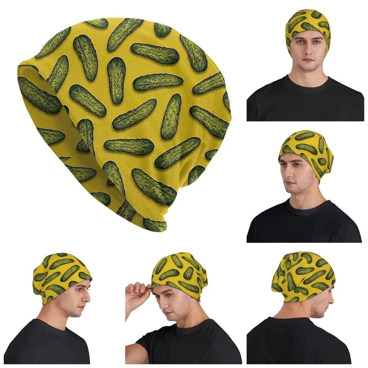 A Plethora Of Pickles - Green & Yellow Gherkin Pattern Warm Knitted Cap Fashion Bonnet Hat Autumn Beanies Hats for Unisex Adult
A Plethora Of Pickles - Green & Yellow Gherkin Pattern Warm Knitted Cap Fashion Bonnet Hat Autumn Beanies Hats for Unisex Adult